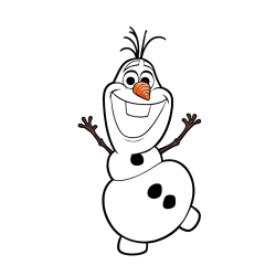 Pobarvanka ljubkega snežaka Olaf