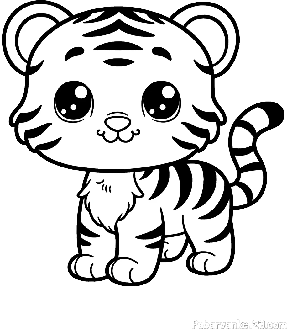 Pobarvanka ljubkega tigrčka