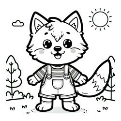 Pobarvanka ljubkega volka