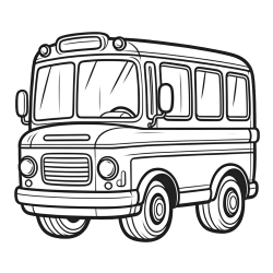 Pobarvanka majhnega avtobusa