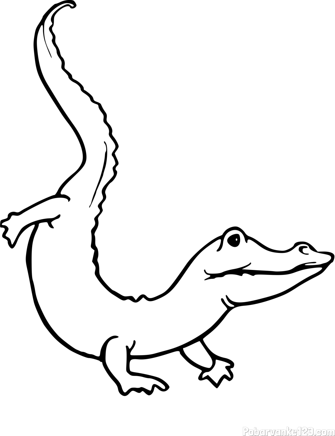 Pobarvanka majhnega krokodila