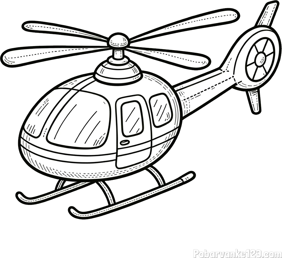 Pobarvanka manjšega helikopterja