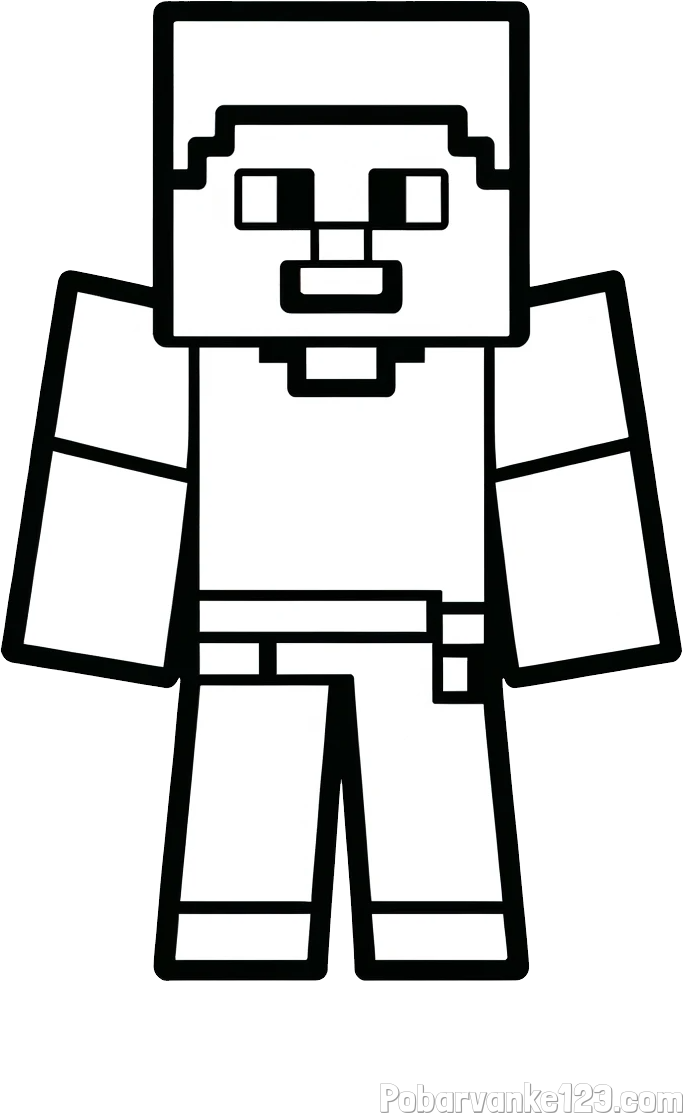 Pobarvanka Minecraft figurice