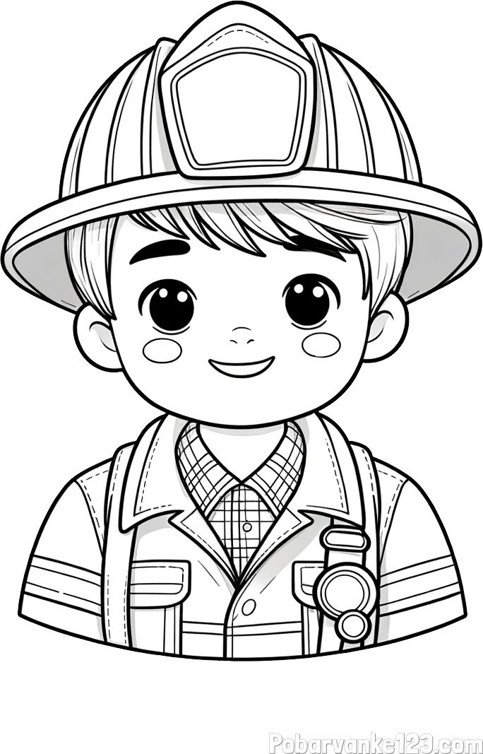 Pobarvanka mladega gasilca