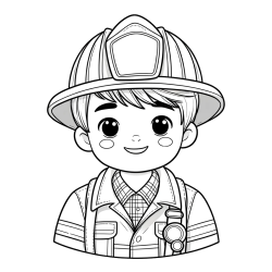 Pobarvanka mladega gasilca