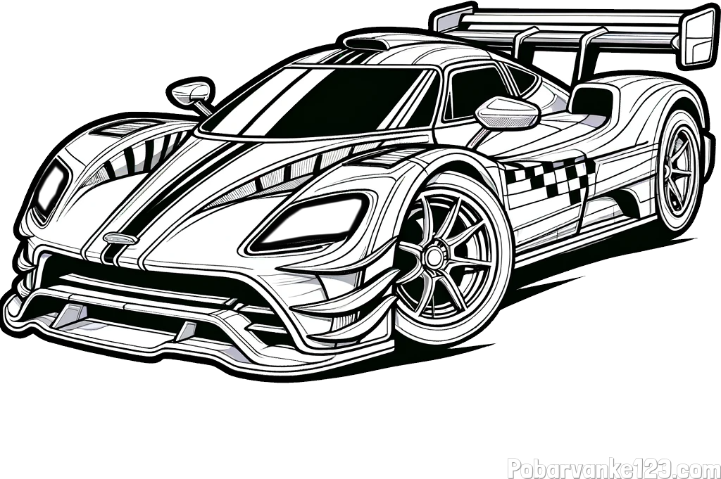 Pobarvanka modernega športnega avtomobila
