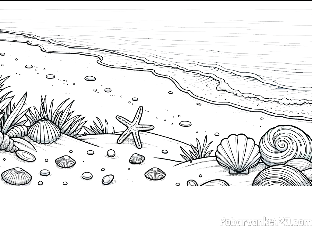 Pobarvanka morja in plaže