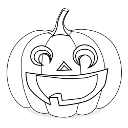 Pobarvanka nasmejane buče za noč čarovnic