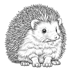 Pobarvanka nasmejanega ježa