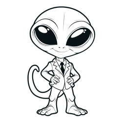 Pobarvanka nenavadnega vesoljca