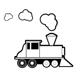 Pobarvanka parne lokomotive