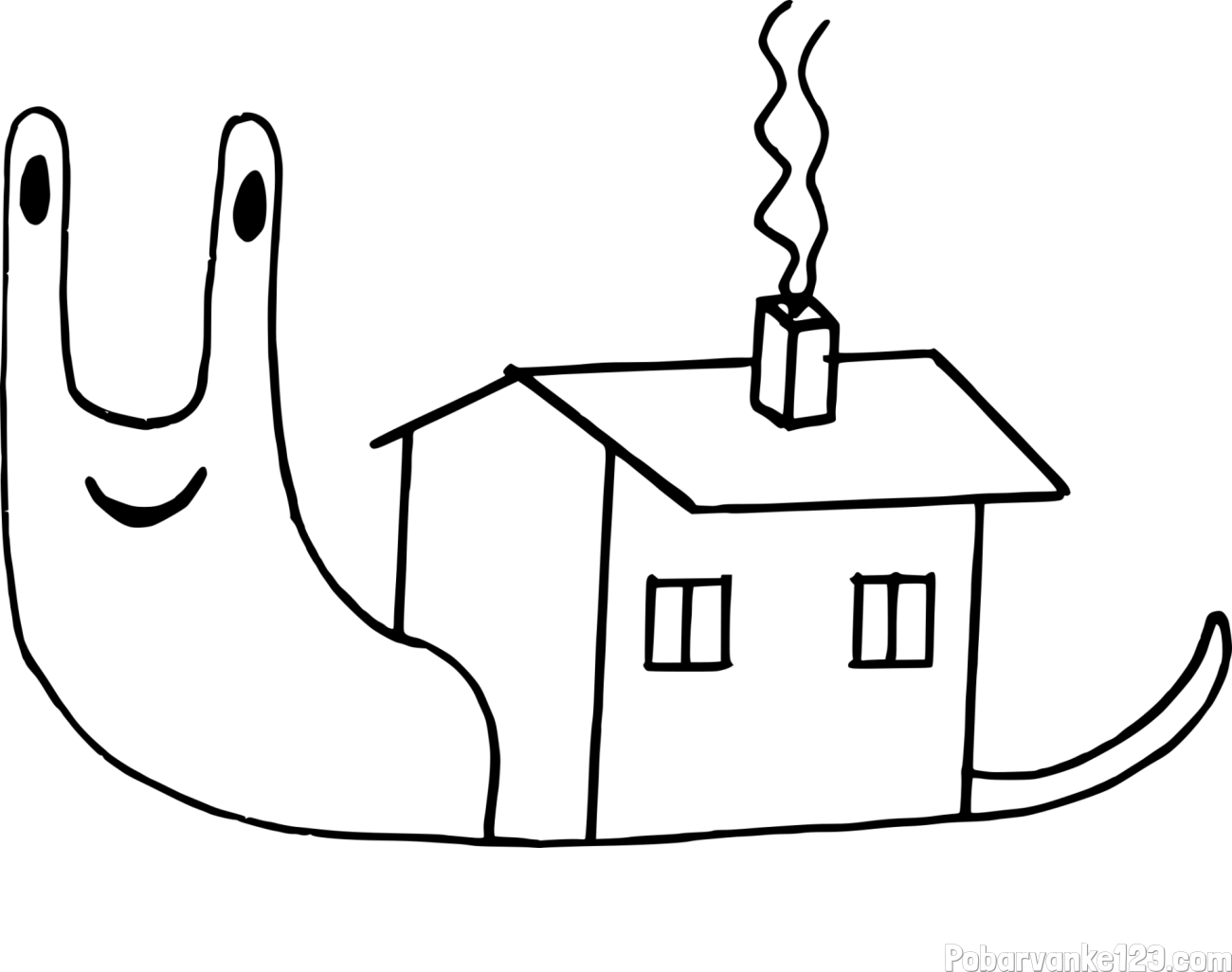 Pobarvanka polžka s hiško