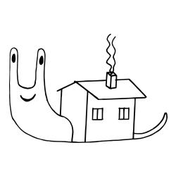 Pobarvanka polžka s hiško