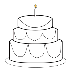 Pobarvanka poročne torte