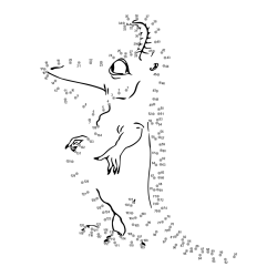 Pobarvanka pošasti - poveži številke