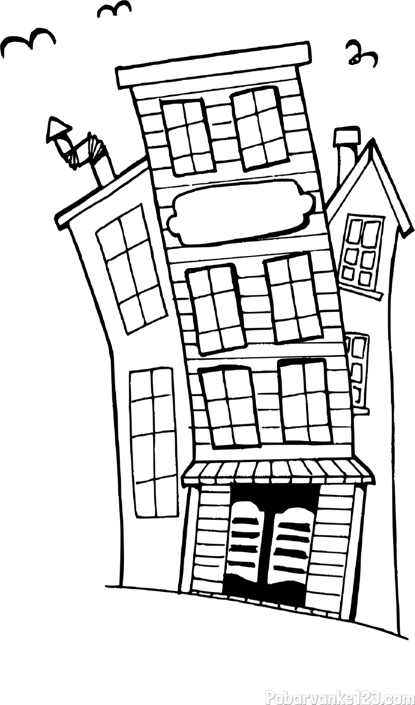 Pobarvanka pravljične hiše