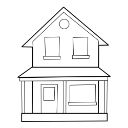 Pobarvanka preproste hiše