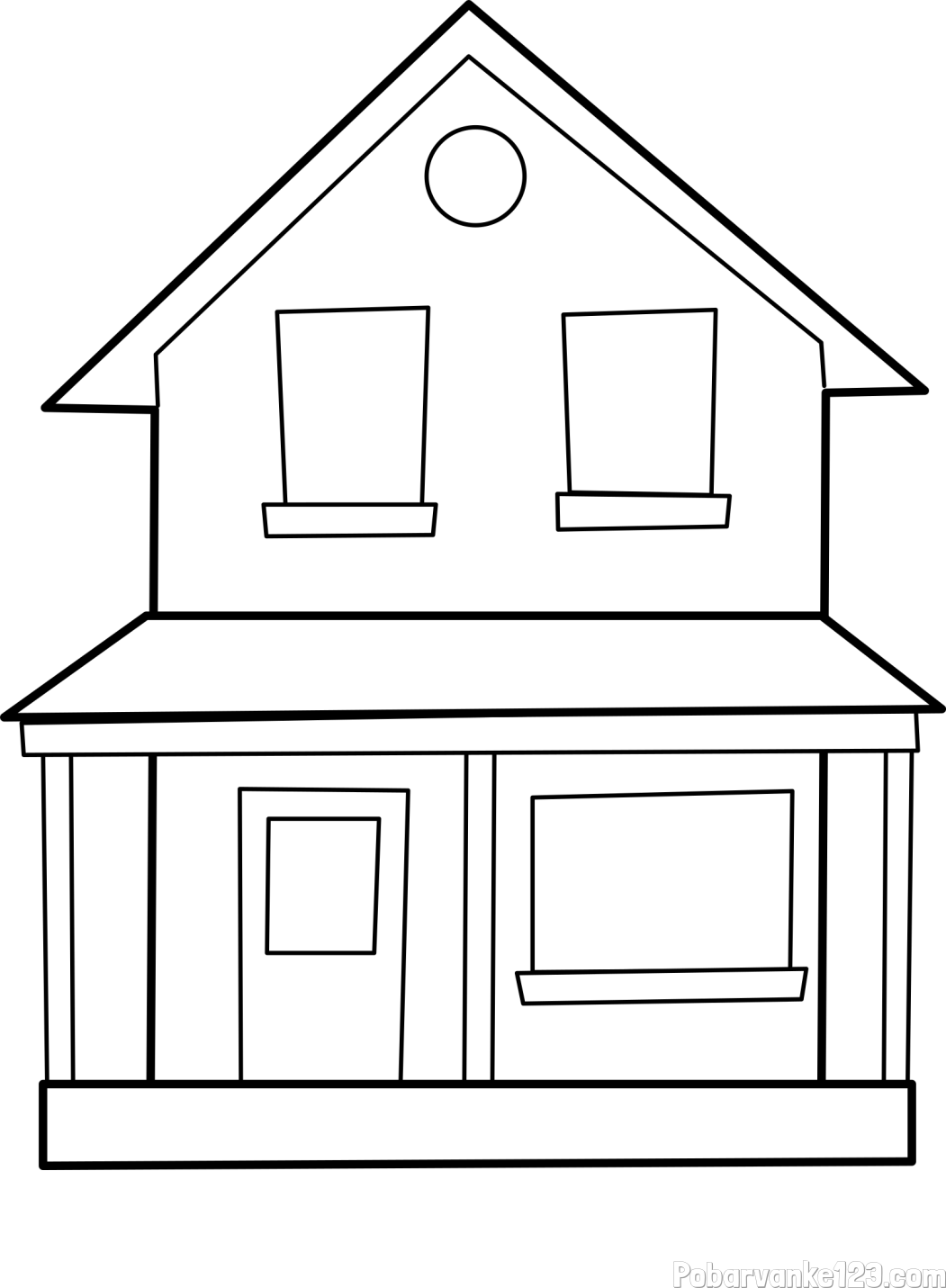 Pobarvanka preproste hiše