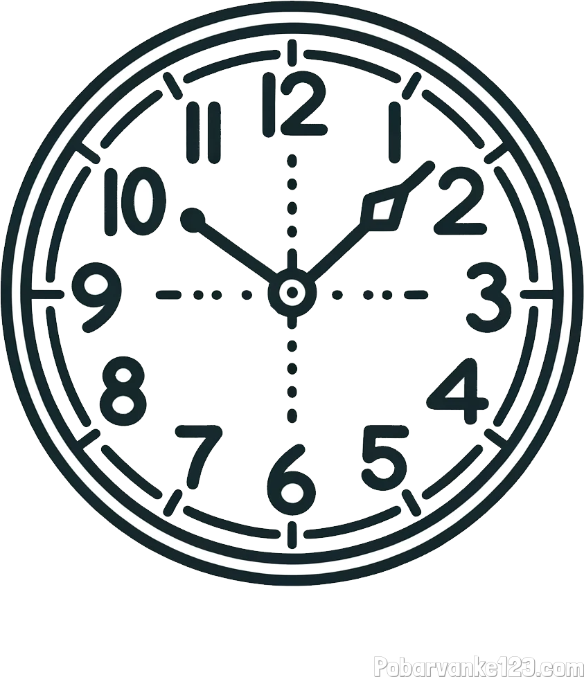 Pobarvanka preproste ure