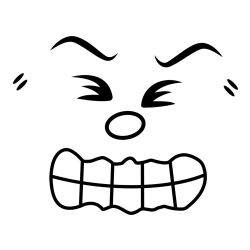 Pobarvanka prestrašenega smeškota