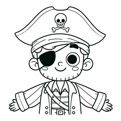 Pobarvanka prijaznega gusarja