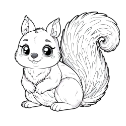 Pobarvanka prikupne veverice