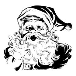 Pobarvanka prikupnega Božička