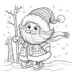 Pobarvanka prikupnega Dedka Mraza