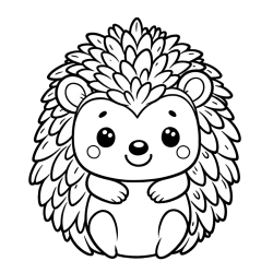 Pobarvanka prikupnega ježa