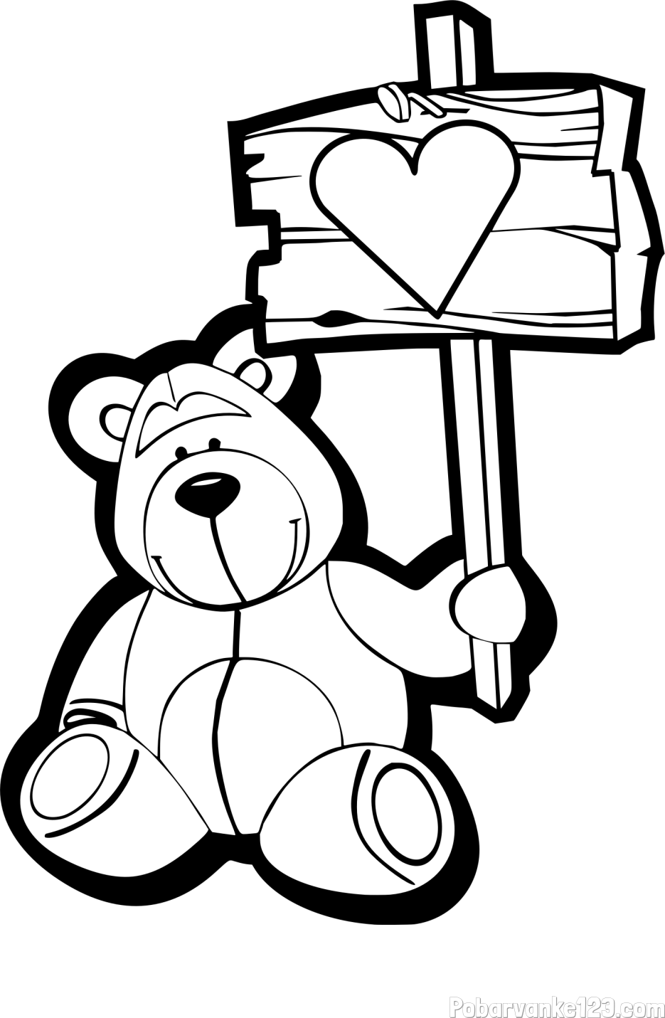 Pobarvanka prikupnega medvedka