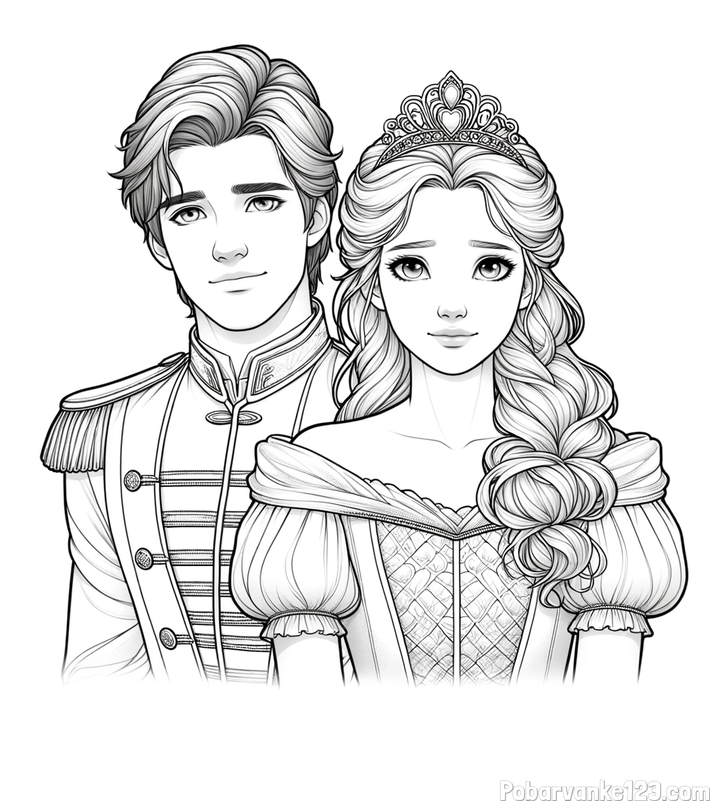 Pobarvanka princa in princeske