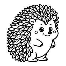 Pobarvanka prisrčnega ježka