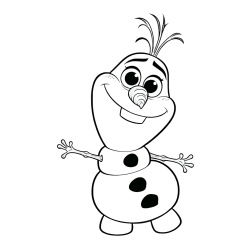 Pobarvanka prisrčnega snežaka Olaf