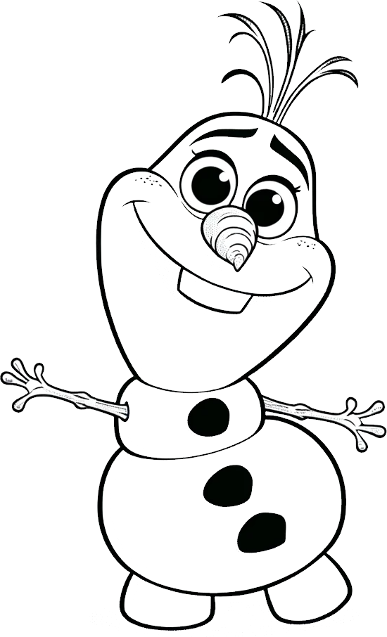 Pobarvanka prisrčnega snežaka Olaf