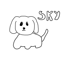 Pobarvanka psička Sky-a