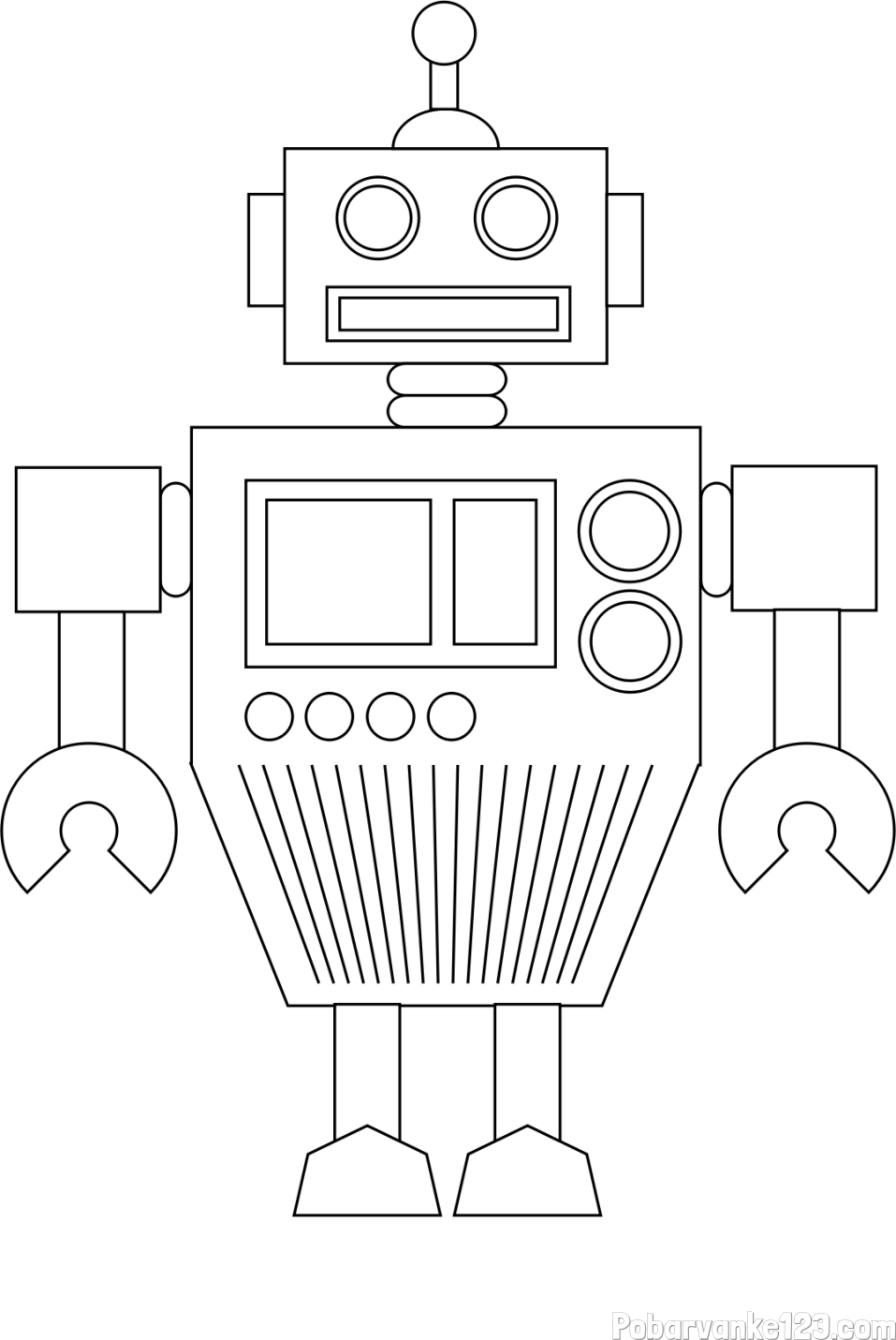Pobarvanka robota z anteno