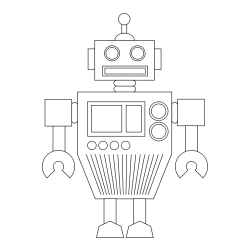 Pobarvanka robota z anteno