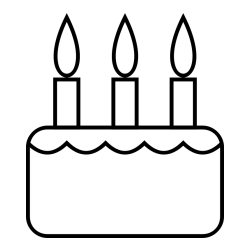 Pobarvanka rojstnodnevne torte za 3. rojstni dan