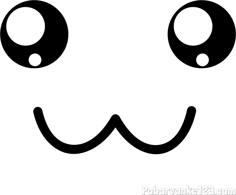 Pobarvanka smeška s prikupnim obrazom