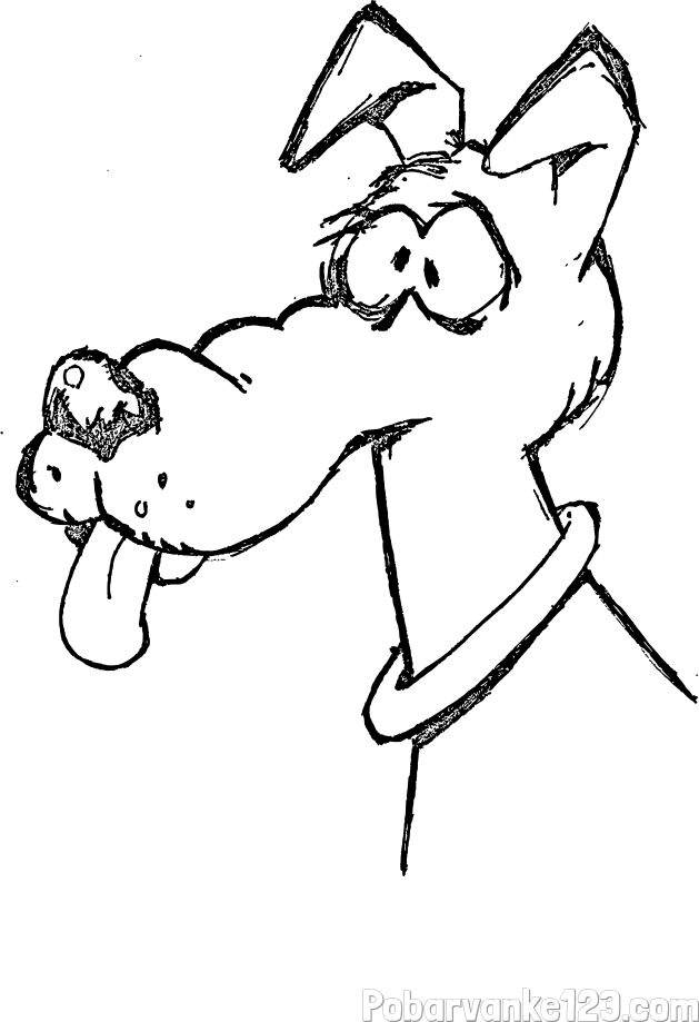 Pobarvanka smešnega kužka