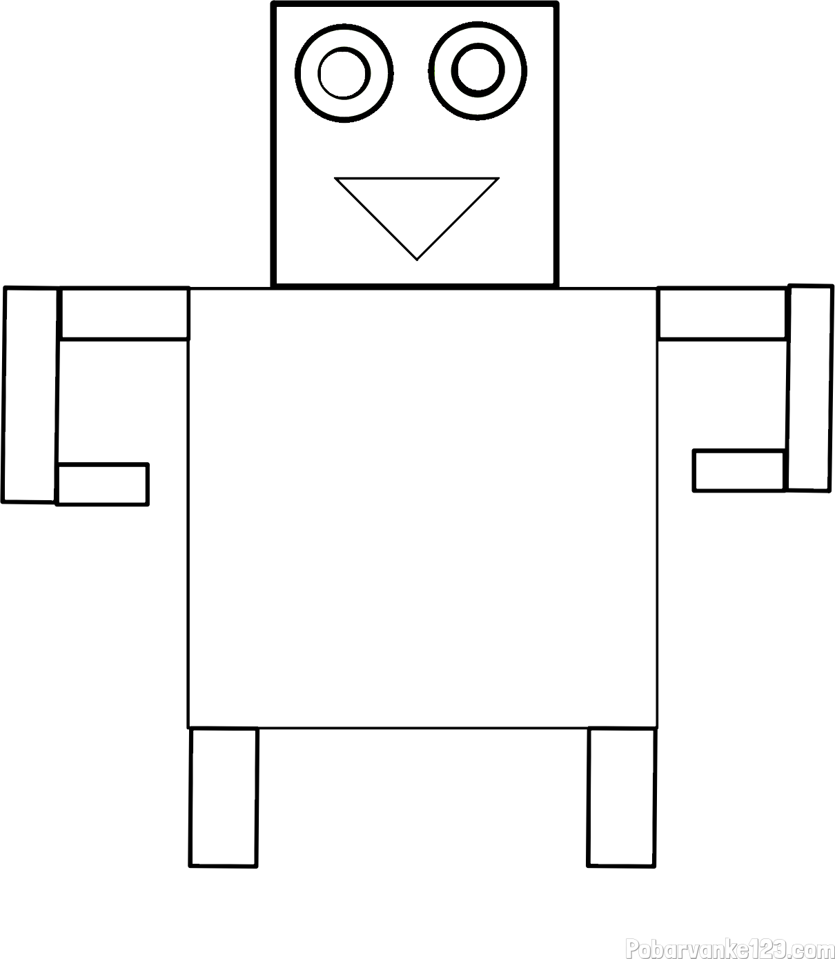 Pobarvanka smešnega robota