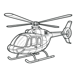 Pobarvanka sodobnega helikopterja