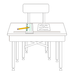 Pobarvanka šolske klopi