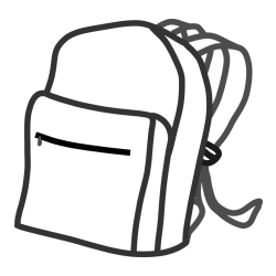 Pobarvanka šolskega nahrbtnika