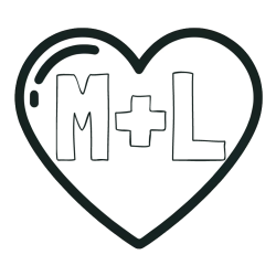 Pobarvanka srčka ter zapisa M+L