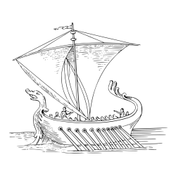 Pobarvanka stare bojne ladje - galeje