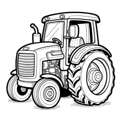 Pobarvanka starega, a lepega traktorja