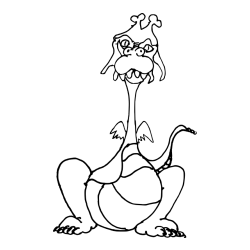 Pobarvanka starega zmaja