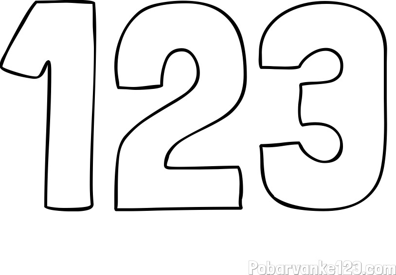 Pobarvanka številke 123