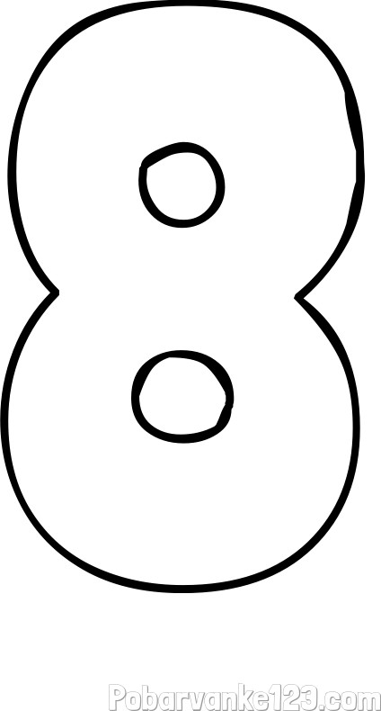 Pobarvanka številke osem (8)